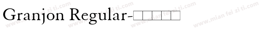 Granjon Regular字体转换